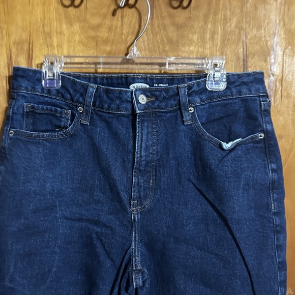 Old NAVY Jeans Womens Size 14 Blue o.g Straight High Rise 27" Inseam - Picture 2 of 6